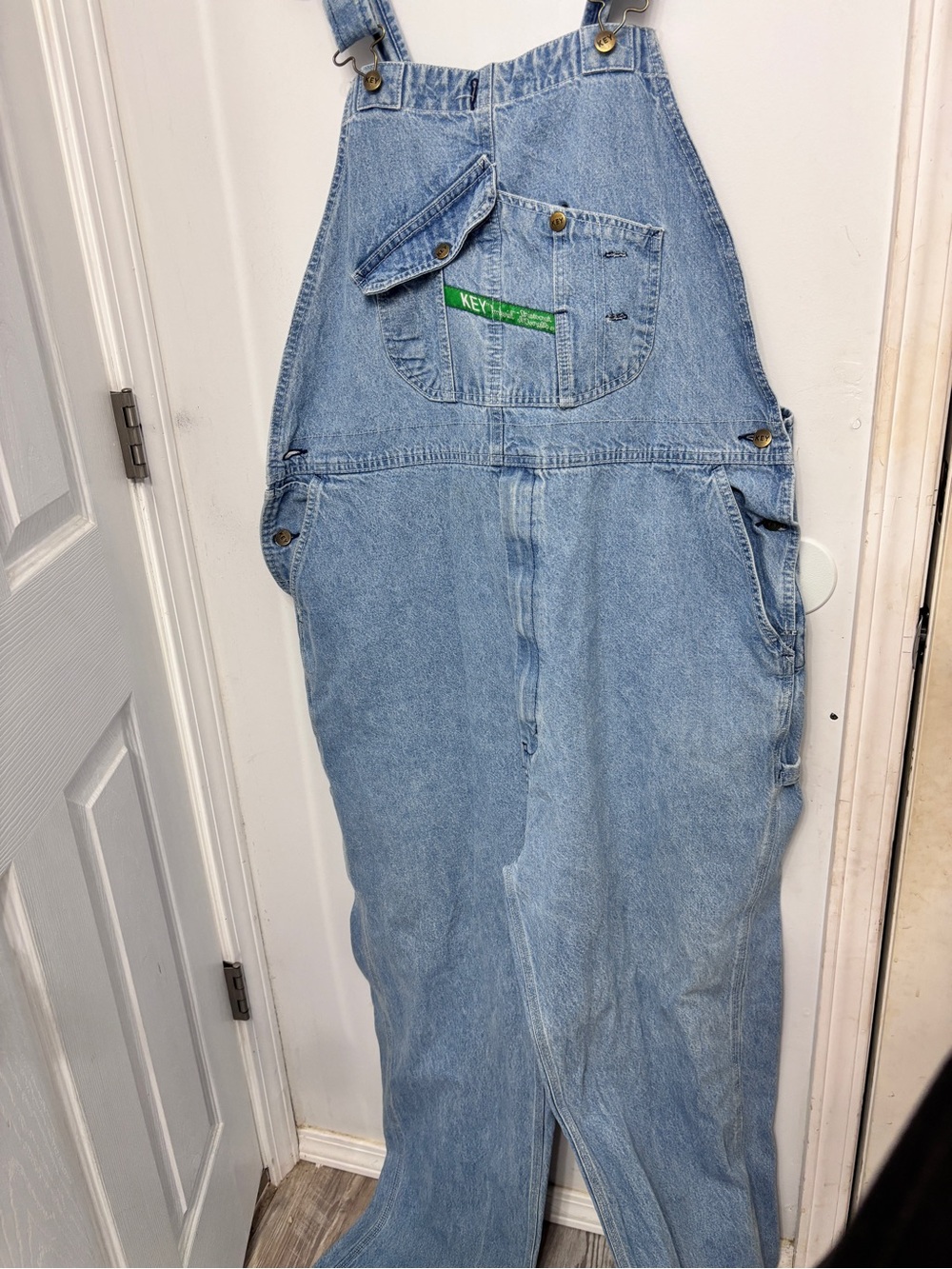 Men's Light Blue Denim Overalls - Key Imperial Aristocrat Brand 44x 34